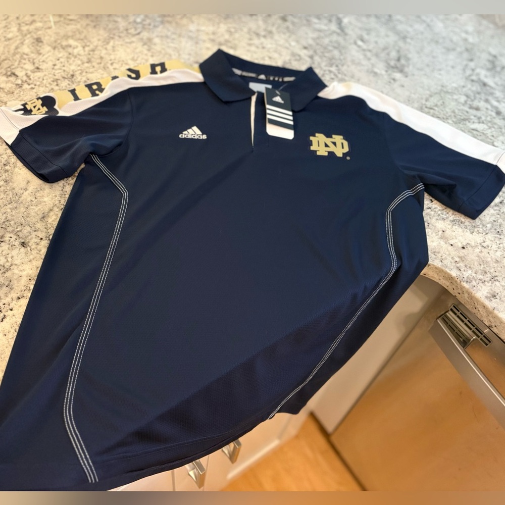 Notre Dame Adidas Navy Polo Shirt